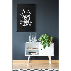 Rain Goddess: Petroglyph of Fertility and life Poster