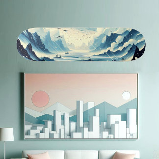 Rain Hail Migrating Birds Snow Mountains Scenery  Skateboard