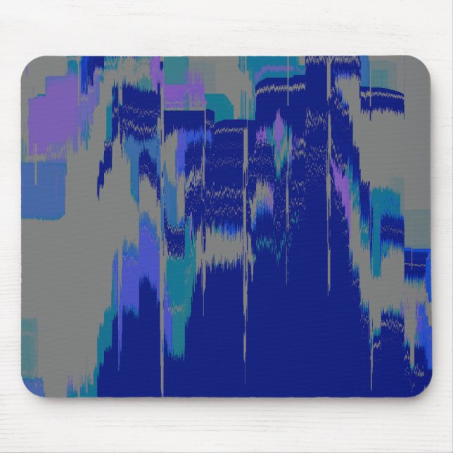 "Rain Hitting Window"  Geometric Art Mouse Pad (Front)