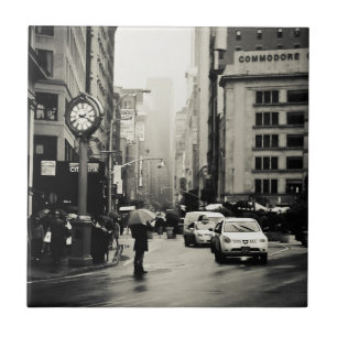 Rain in New York City - Vintage Style Ceramic Tile