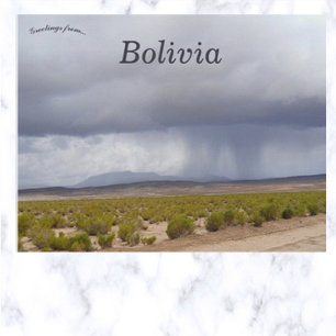 Rain in the Altiplano Bolivia Postcard