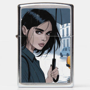 Rain in the City Zippo Lighter
