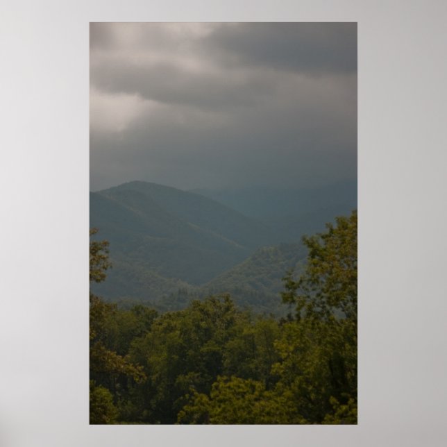 "Rain in the Smoky Mountains" Poster (Front)