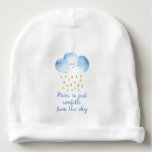 Rain is just confetti from the sky baby beanie