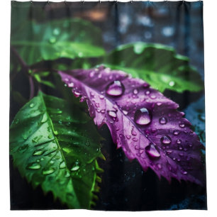 “Rain-Kissed Leaves: Nature’s Palette" Shower Curtain