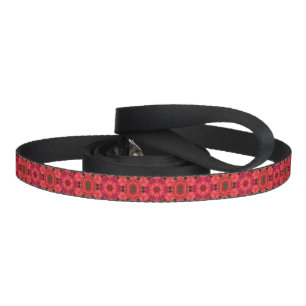 Rain Kissed Scarlet Kaleidoscope Pet Leash