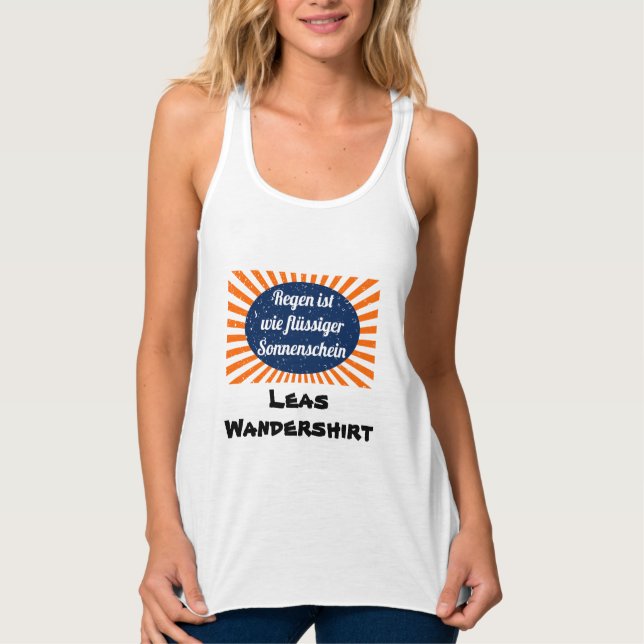 Rain liquid sunshine by name tank top (Front)
