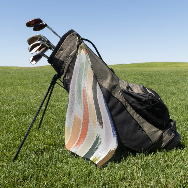 Rain of colors 5 golf towel (Green)