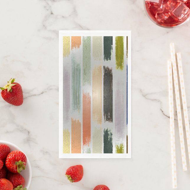 Rain of colors 5 paper guest towels (Insitu)