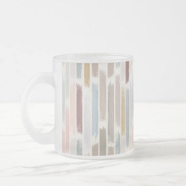 Rain of colors frosted glass coffee mug (Left)