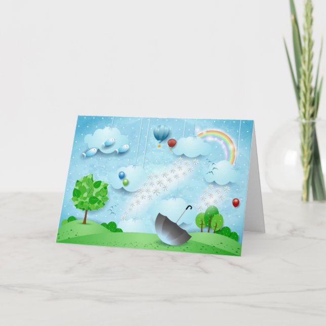 Rain of Flowers Invitation (Front)