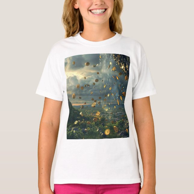 Rain of gold coins T-Shirt (Front)