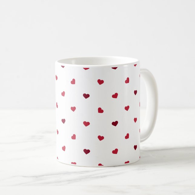Rain of Tiny Hearts cute gift of love Coffee Mug (Front Right)