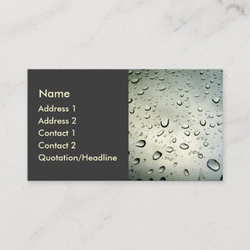 Rain On My Window Business Card Templates