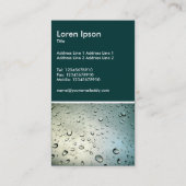 Rain on my Window - Dark Green Business Card (Back)