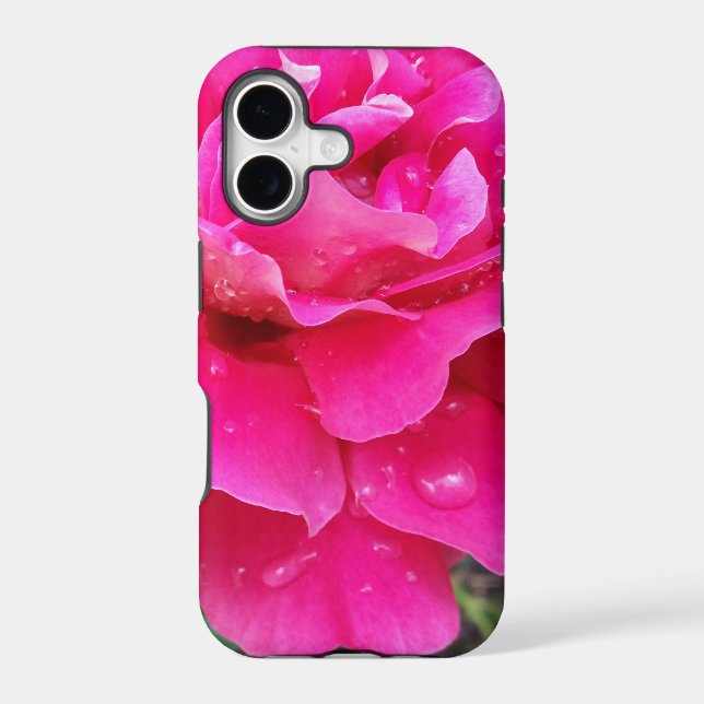 Rain on petals iphone case (Back)
