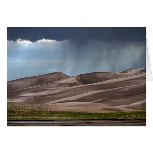 Rain on the Great Sand Dunes Cards (Front Horizontal)