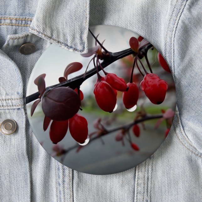 Rain on twig button (In Situ)