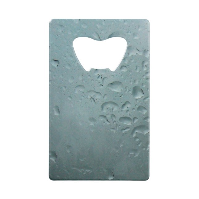 Rain on Window Pane Credit Card Bottle Opener (Front)