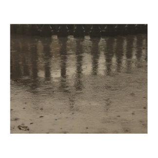 Rain on wood wood wall art