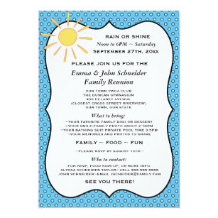 family reunion invitations zazzle