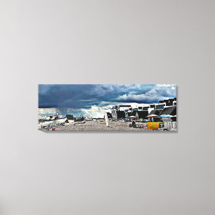 Rain over Hythe Fisherman's Beach Canvas Print