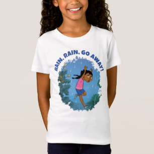 RAIN RAIN GO AWAY Black Girls Afro T-Shirt
