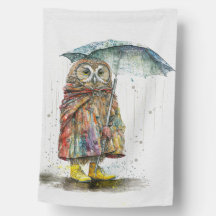 Rain Rain Go Away House Flag