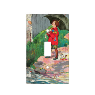 Rain, Rain, Go Away - Mother Goose Nursery Rhyme Light Switch Cover
