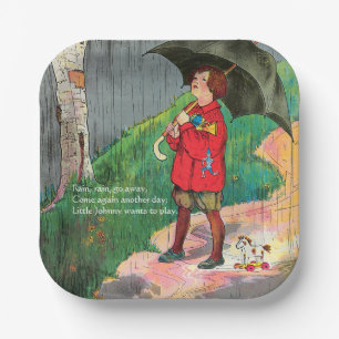 Rain, Rain, Go Away - Mother Goose Nursery Rhyme Paper Plates