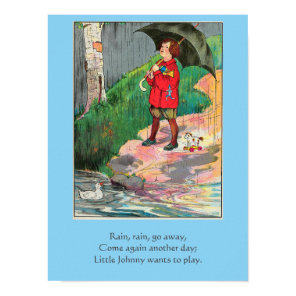 Rain, Rain, Go Away - Mother Goose Nursery Rhyme Poster