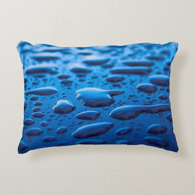 Rain rainbeads water raindrops accent pillow (Front)