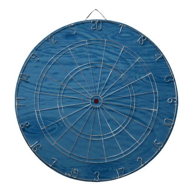 Rain Ripples (Blue Water Waves) Dart Board (Front)