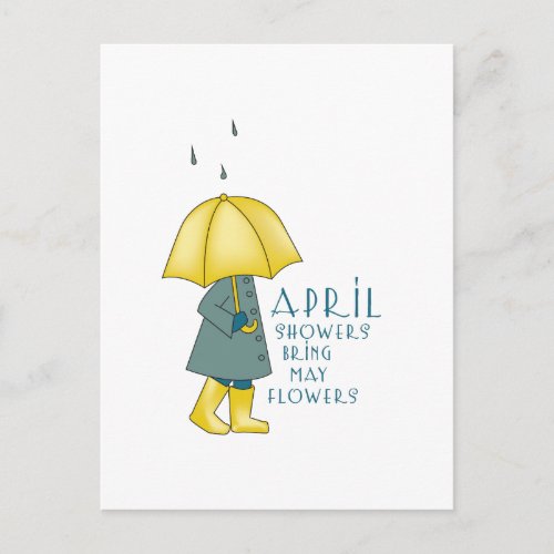 Rain Saying Postcard