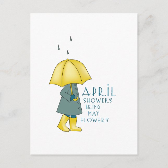 Rain Saying Postcard (Front)