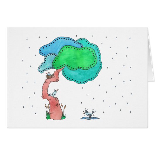 Rain Shower, Blank Cards (Front Horizontal)