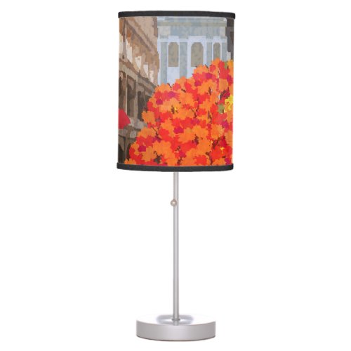Rain_Soaked Rome Vintage Poster Table Lamp