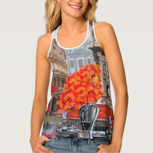 Rain-Soaked Rome Vintage Poster Tank Top