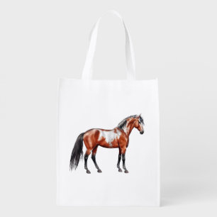 Rain Spirit - Horse, standing - Grocery Bag