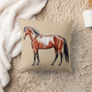 Rain Spirit - Horse, standing - Throw Pillow