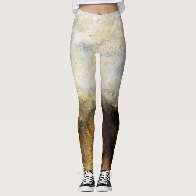 Rain Steam And Speed By JMW Turner Leggings (Front)