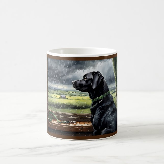 Rain Stops Play Labrador  Coffee Mug (Center)