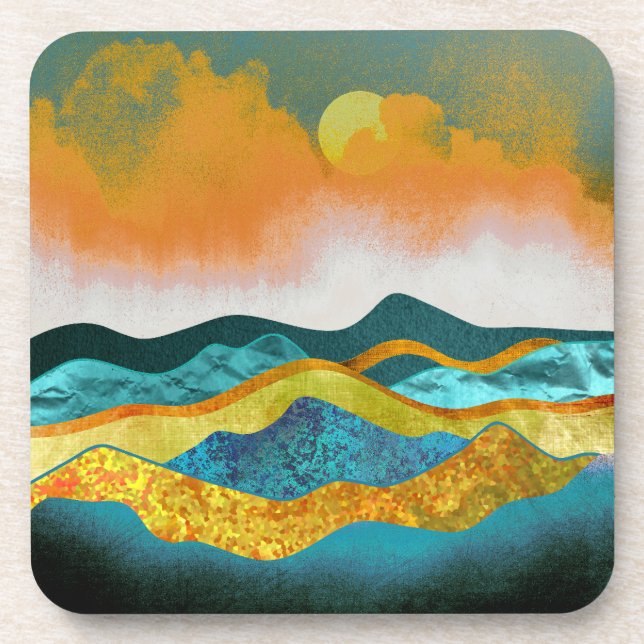 Rain Storm Beverage Coaster (Front)