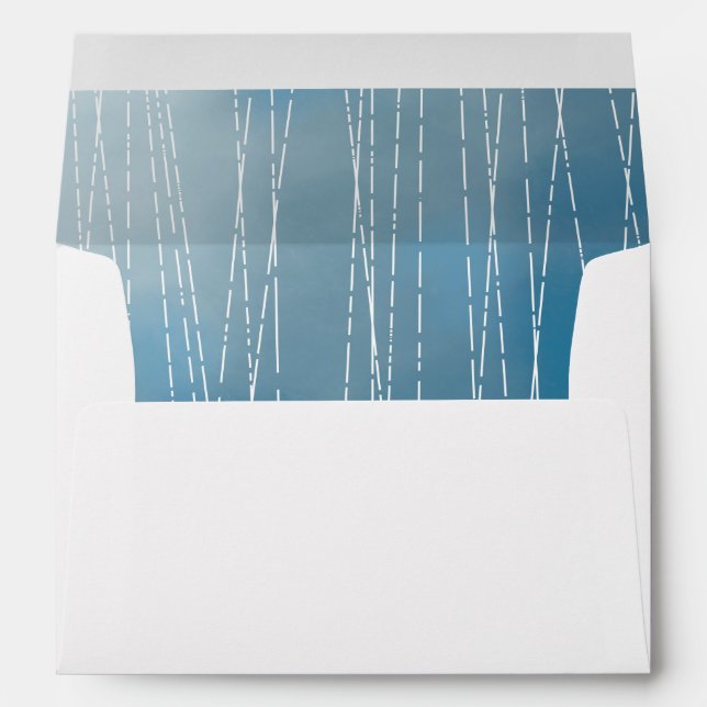 Rain Storm Blue Envelope (Back (Bottom))