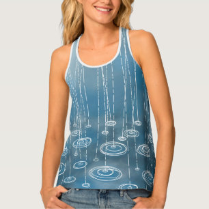 Rain Storm Blue Tank Top