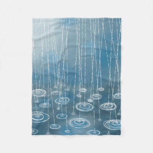 Rain Storm Fleece Blanket