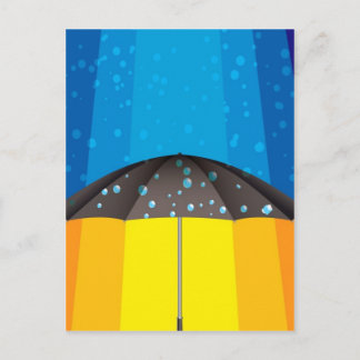 Rain storm on a sunny day postcard