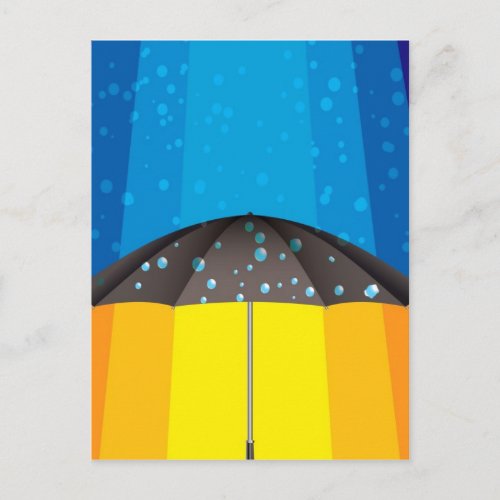 Rain storm on a sunny day postcard