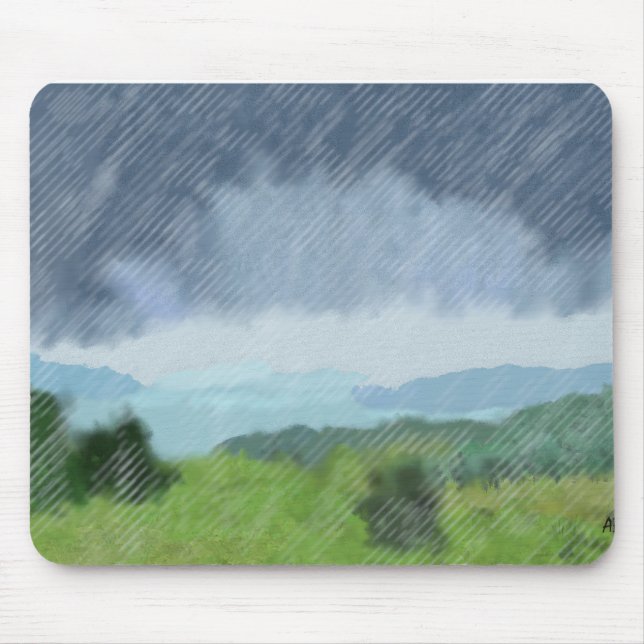 Rain Storm Over the Land,  Mouse Pad (Front)
