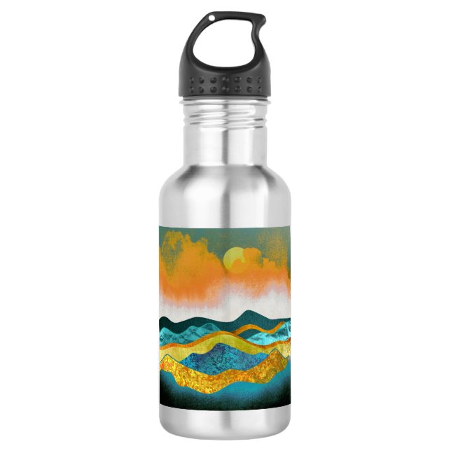 Rain Storm Stainless Steel Water Bottle (Front)